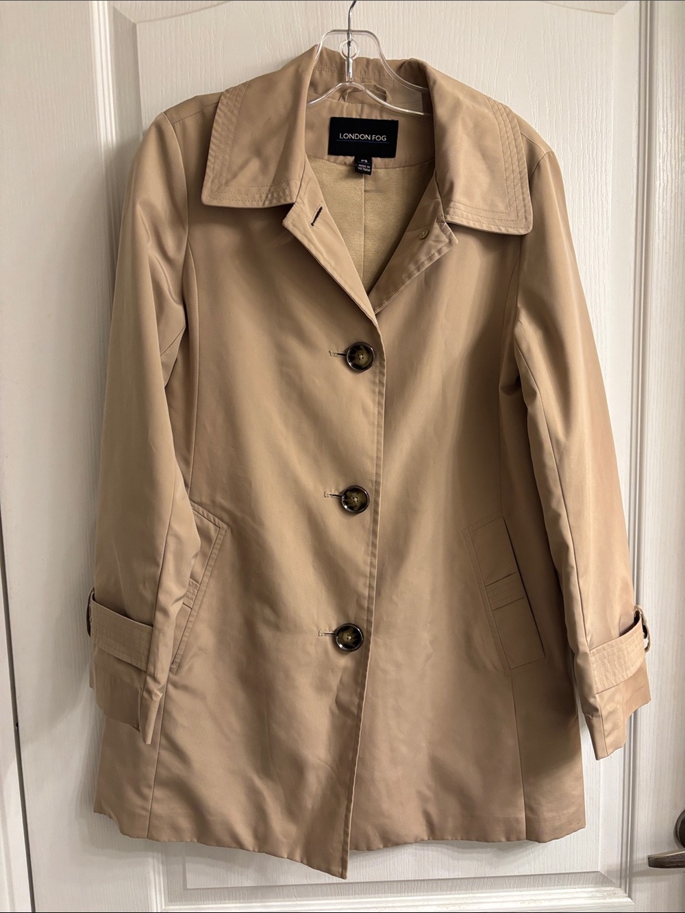 London Fog Tan Single-Breasted Trench Coat